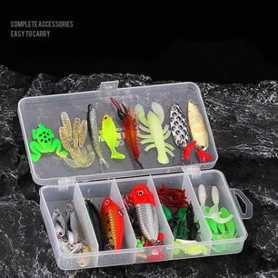 Fishing Lure Kit 78 Pieces Complete Set Minnow VIB Metal Artificial Lures Spoons Soft Bait Jig Head Worm Hook