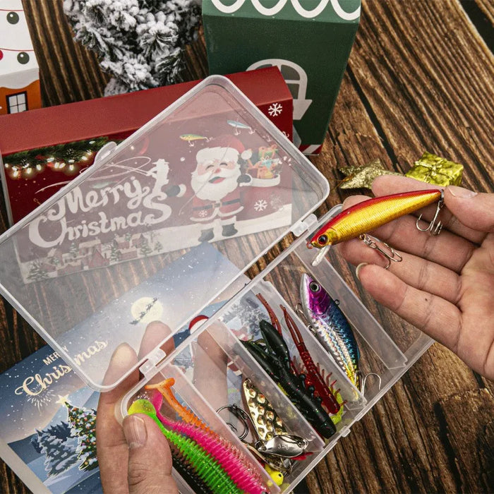 Fishing Lures Set Christmas Bait Box Fishing Tackle Sets Lure Fish Bait and Hook Christmas and New Year Gift Fishing Gear