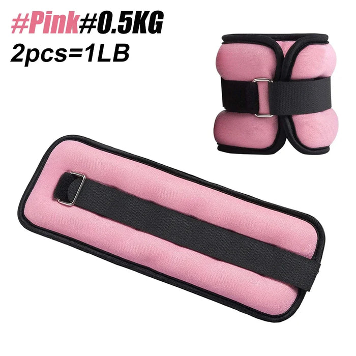 1Pair Ankle Weights for Men Women Kids,(0.5kg / 1kg Each Pack) Leg Arm Wrist Weights with Adjustable Strap for Running, Gym