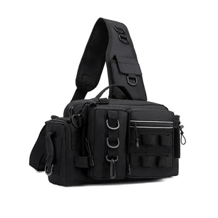 Fishing Tackle Backpack with Bait Box Storage Men Outdoor Rod Support Bag Waterproof Gear Bag for Fishing Camping Hiking