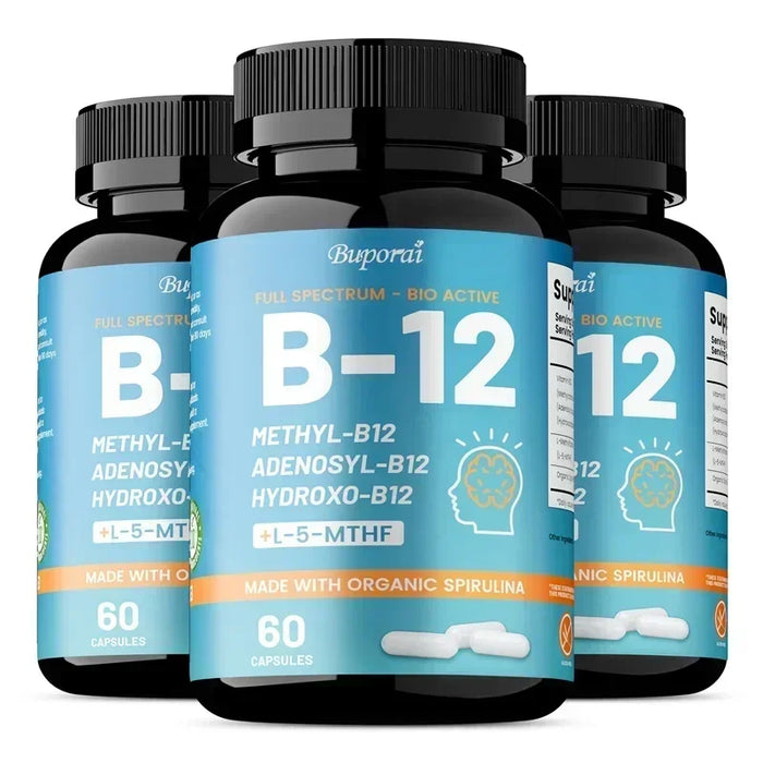 Vitamin B12 - Promotes Brain Health, Boosts Cellular Energy, Improves Mood, Maintains Mental Clarity, and Increases Energy