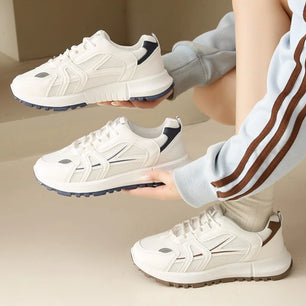 Women's Sporty Casual Shoes Spring/autumn 2026 Lightweight Sneakers for Women Thick Bottom Running Shoes Mesh Single Shoes