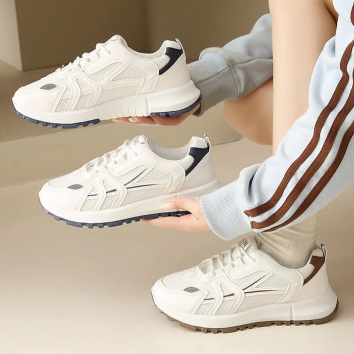 Women's Sporty Casual Shoes Spring/autumn 2026 Lightweight Sneakers for Women Thick Bottom Running Shoes Mesh Single Shoes