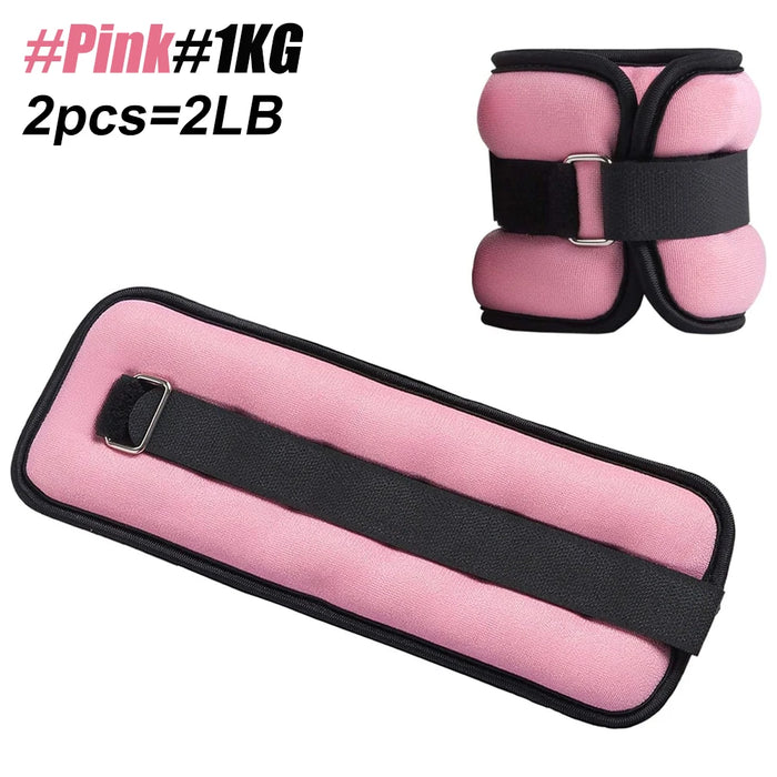 1Pair Adjustable Ankle Weights for Women and Men (0.25kg/0.5kg Each Pack), Adjustable Leg Weights with Straps, Strength Training
