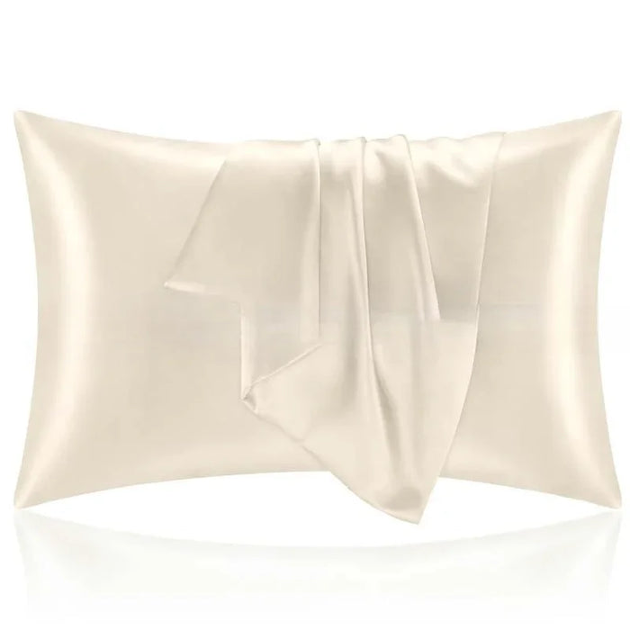 Solid Silk Pillowcases Decorative Luxury Cushion Cover Envelope Style Hair Skin Protect Standard Queen Size Pillow Case