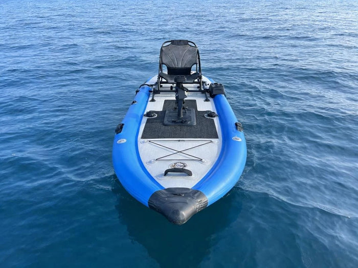 Inflatable Fishing Pedal Kayak Pontoon Boat with Pedal Drive System for Water Sports