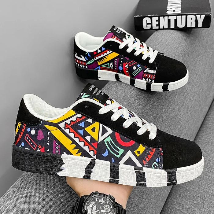 Hot Sale Fashion Red Printed Skateboarding Shoes Men Women Comfy Skater Sneakers Big Size 46 Sports Shoes Zapatos De Skateboard