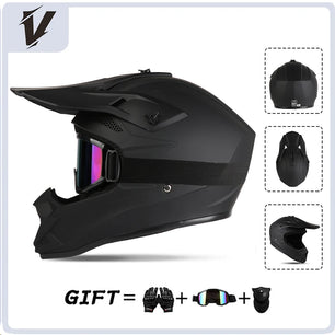 Motocross helmets for street riding safety Motorcycle Motocross Race Downhill AM DH Children Adult Universal Helmet with 3 Piece