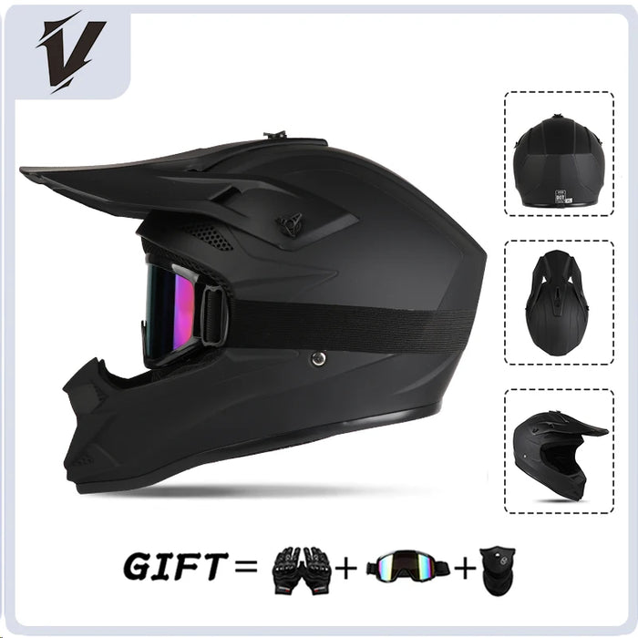 Motocross helmets for street riding safety Motorcycle Motocross Race Downhill AM DH Children Adult Universal Helmet with 3 Piece