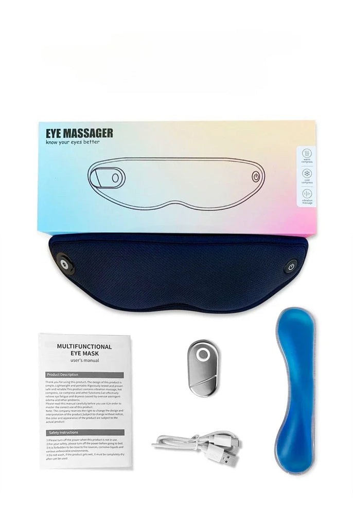 Intelligent vibration eye massage sleep eye mask relieves eye fatigue, cold and hot compress electric eye protection device