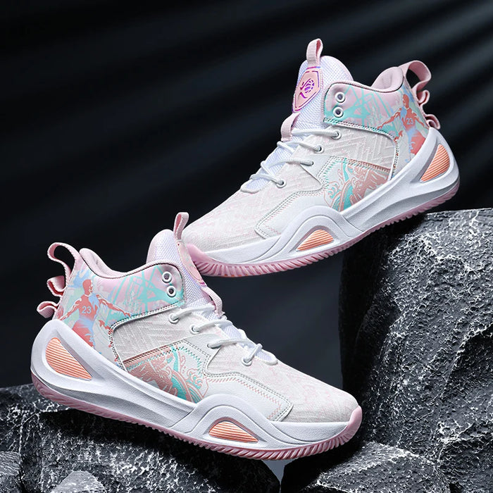 Basketball Shoes for Men Cushioning Basketball Sneaker Women High-top Outdoor Sport Sneakers Breathable Athletic Shoes