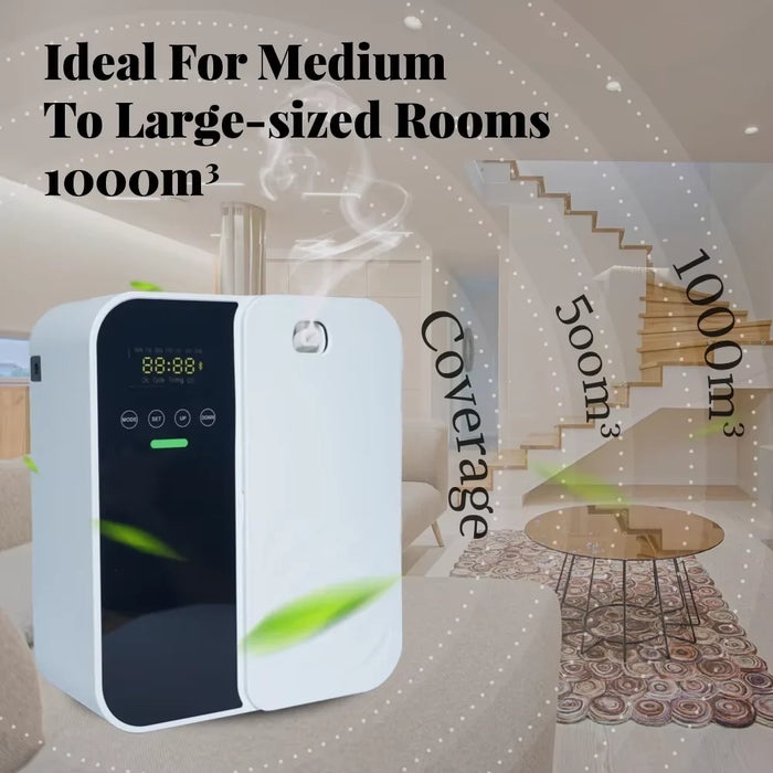 Aroma Diffuser 1000m³ Electric Scent Machine Smell Perfume Essential Oils Air Freshener 500ML Capacity Waterless Diffuser