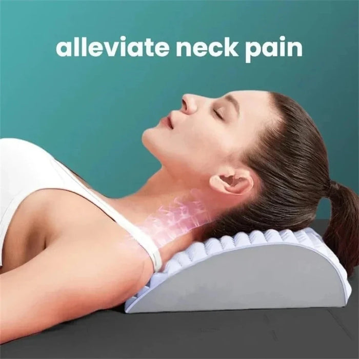 Neck Lumbar Relief Device Back Stretcher Pillow Waist Massage Support Posture Corrector Sciatica Herniated Disc Pain Relief