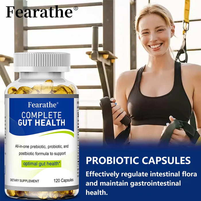 Gut Health Capsules - All-in-One Prebiotic, Probiotic & Postbiotic Formula - Supports Digestion, Detoxification & Immune Balance