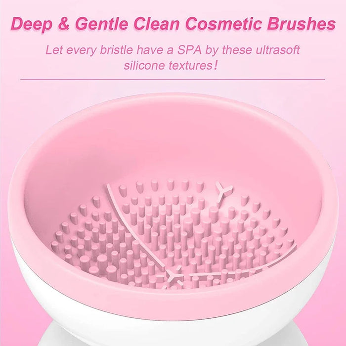 Electric Makeup Brush Cleaner Machine All Size Beauty Makeup Brush Portable Automatic Cosmetic Brushes Cleaner Tool Household