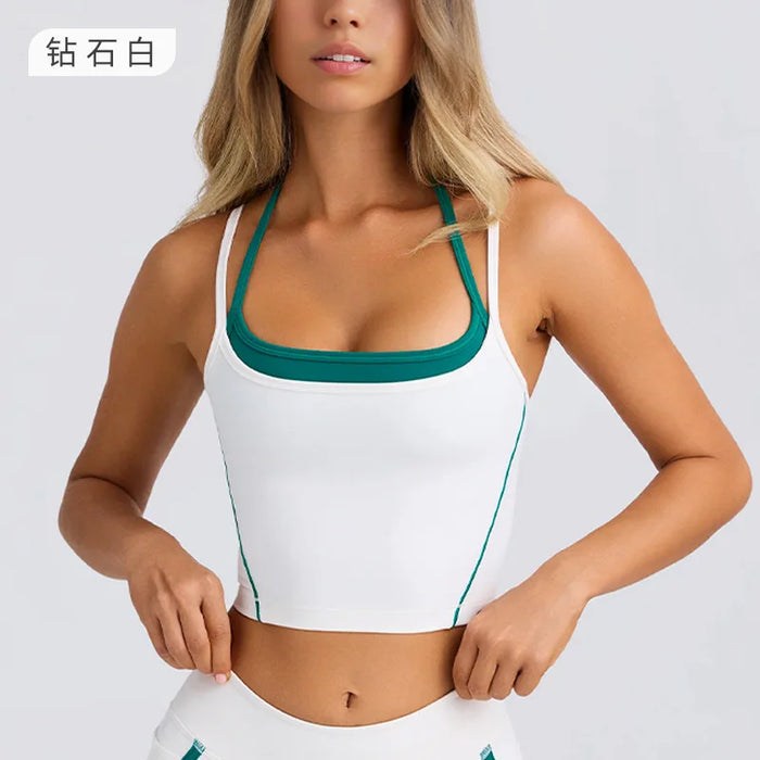 Sports Underwear Vest Shorts Suspender Bra Beauty Back Pilates Skinny High Elastic Fitness Running Yoga Set  Clothes for Women
