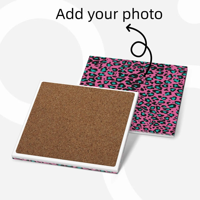 Personalized Photo Ceramics Absorbent Bar Coasters With Cork Customize Cup Mat Pad For Home Decoration Wedding Favors Birth Gift
