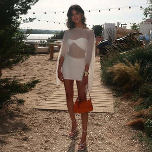 Woman Clothes See-through Chiffon Blouses Sexy Fashion Solid Cover-ups Ladies Elegant Night Club Tops White Black Streetwear