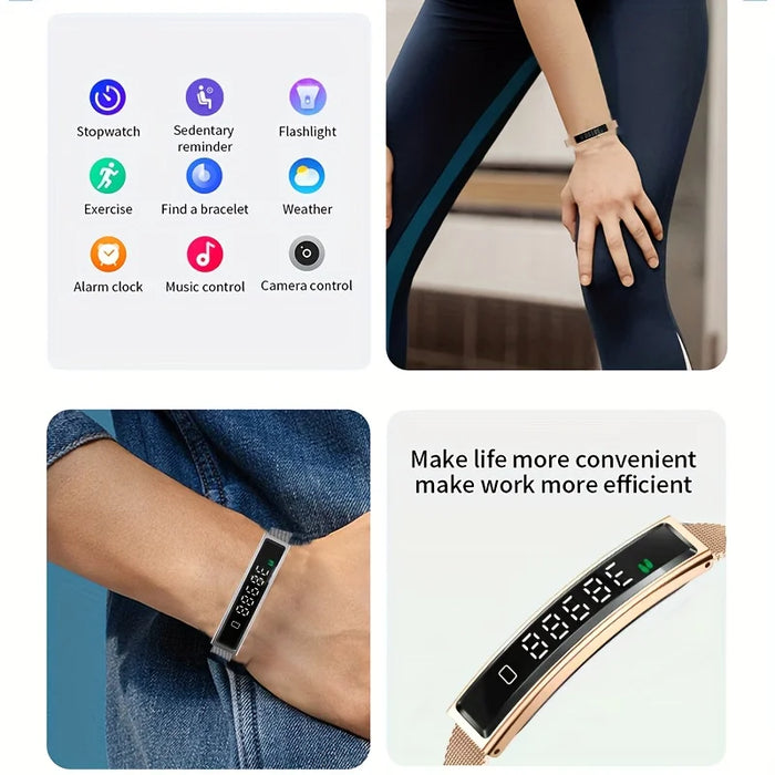 Smart Bracelet Fitness Tracker 24H Sleep Tracker All-Day Continuous Heart Rate Stress HRV Monitor Step Counting Sport Smart Band