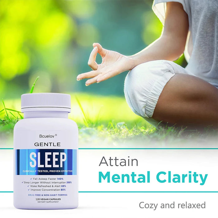 Adult Sleep Supplement Melatonin 5mg, with Magnesium Glycinate, Valerest & Ashwagandha, Helps Relax and Promote Natural Sleep