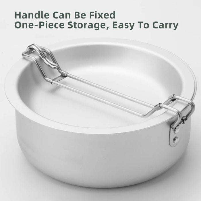 Outdoor Camping Tableware Cookware Set in High-Hardness Oxidized Aluminum Camping Pots and Pans Compact for Cooking Camp Pots