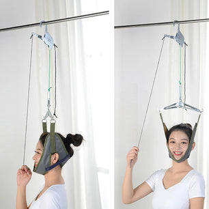 Adjustable Hanging Neck Traction Pain Relief Portable Cervical Traction Device Head Massager Vertebrae Recovery Health Care Kits