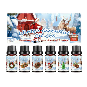 Aromatherapy Oil Set Winter Aromatherapy Essential Oil Set Freshen Indoor Air Create Festive Atmosphere Home-Use Fragrance Perf
