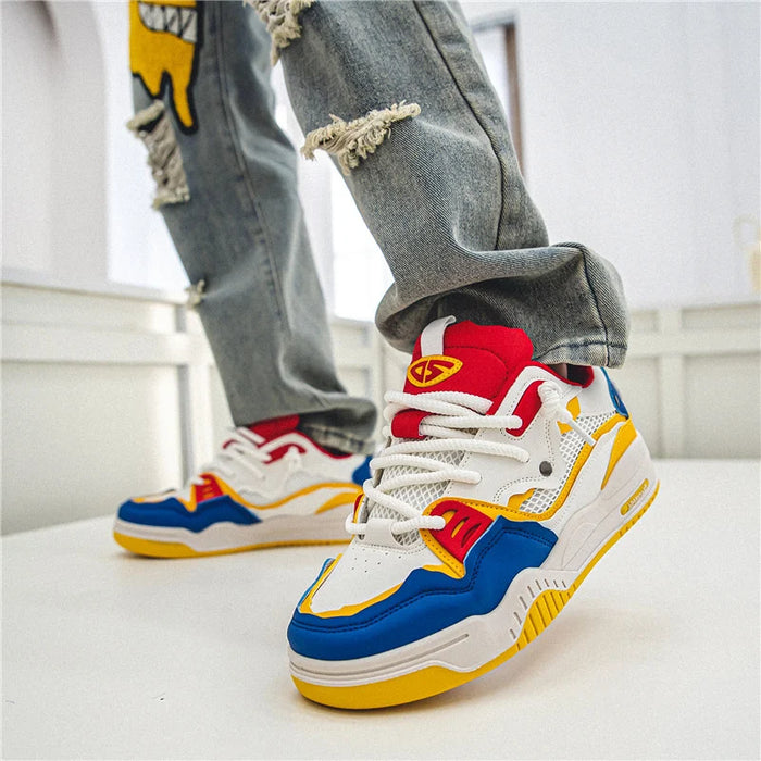 Trendy Skateboard Sneakers Men Original Skate Shoes Fashion Colorful Designer Sneakers Hip Hop Platform Men's Skateboard Shoes