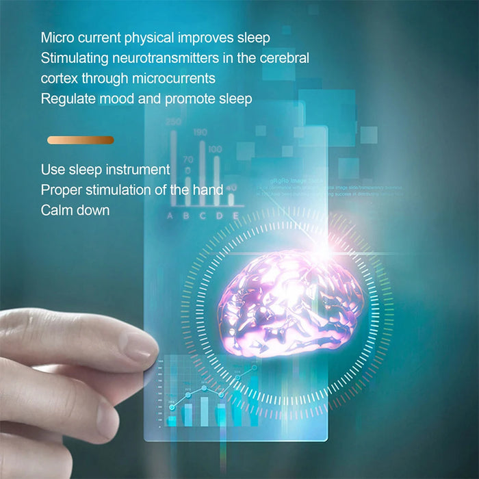 Handheld Micro-Current Instrument Anxiety Pressure Relief Handheld Relaxation Device Lightweight Sleeping Device for Fast Asleep