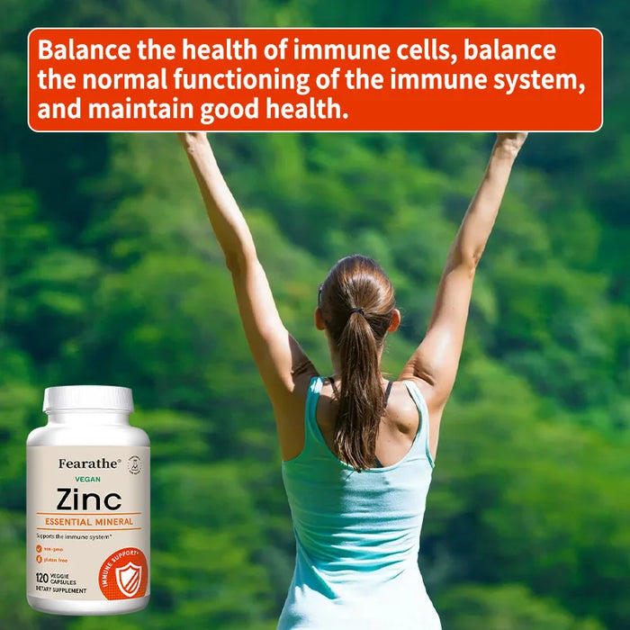 Zinc Supplement - Superior Zinc Absorption Boosts Immune Support, Sleep & Energy, Supports Respiratory Health,Non-GMO