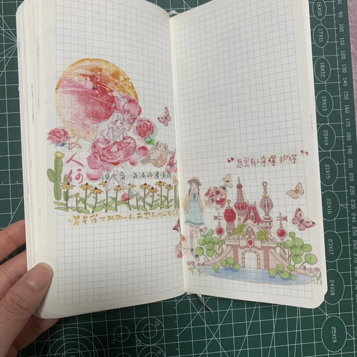 Weekly Planner Journal Notebook ‌Stylish Minimalist Cute Planning Diary Creative Portable Small Grid Notebooks Diary Stationery