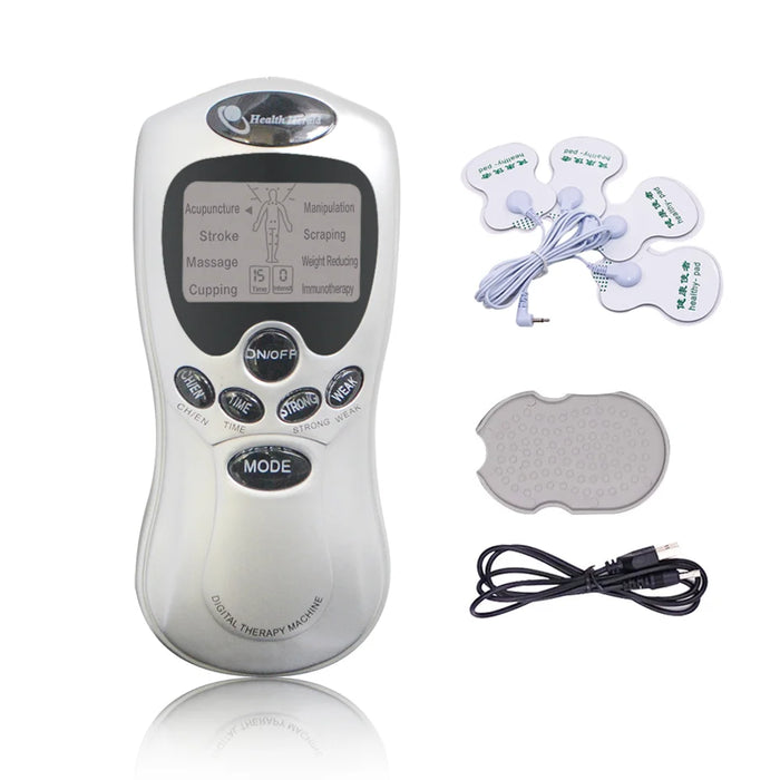 Health Care Digital Therapy Machine LCD Screen Full Body 4 Pads Slim Massager Acupuncture Body Neck Massager Electric TENS EMS