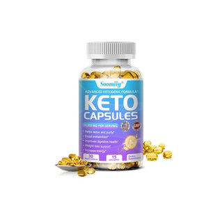 Keto Capsules - Burn Fat, Suppress Appetite, Metabolism, Healthy Weight Management, Digestion & Gut Health, 120 Capsules