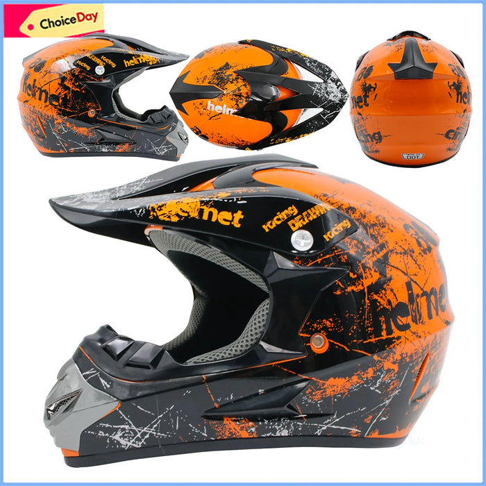 Motorcycle Helmets Racing Off-road Helmet Men Moto Bike Downhill AM DH Cross Para Moto Safety Children Man Motocross Helmet DOT