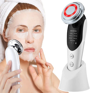 7-in-1 EMS Facial Massager Face Lifting Skin Whitening Deep Cleaning Essence Infusion Beauty Machine Skin Care Beauty Device