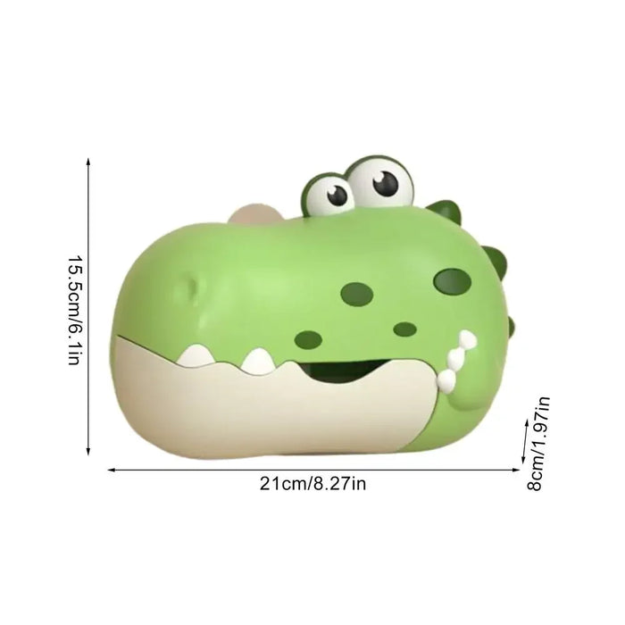 Bath Bubble Machine Music Automatic Bubble Blower Dinosaur Shape Electric With Suction Cup Children Bathing Companion For Kids