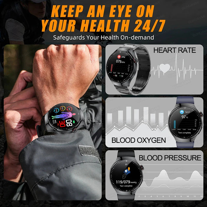 New health monitoring Smart Watch physical examination Health Wacth Blood pressure ECG+PPG Sport Call Smartwatch For Android iOS