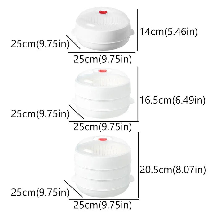 Vegetable Steamer Food Grade Microwave Oven Steamer Microwave Dish Reinforced Multifunctional Steamer For Kitchen Home