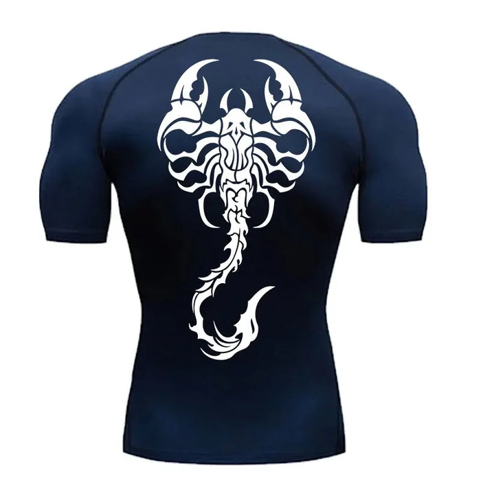 Men's fitness clothing, sports running T-shirt, fitness short sleeved tight fitting shirt, sportswear