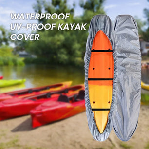 Waterproof UV-Proof Kayak Cover Heavy Duty Dustproof Canoe Cover for Outdoor Storage