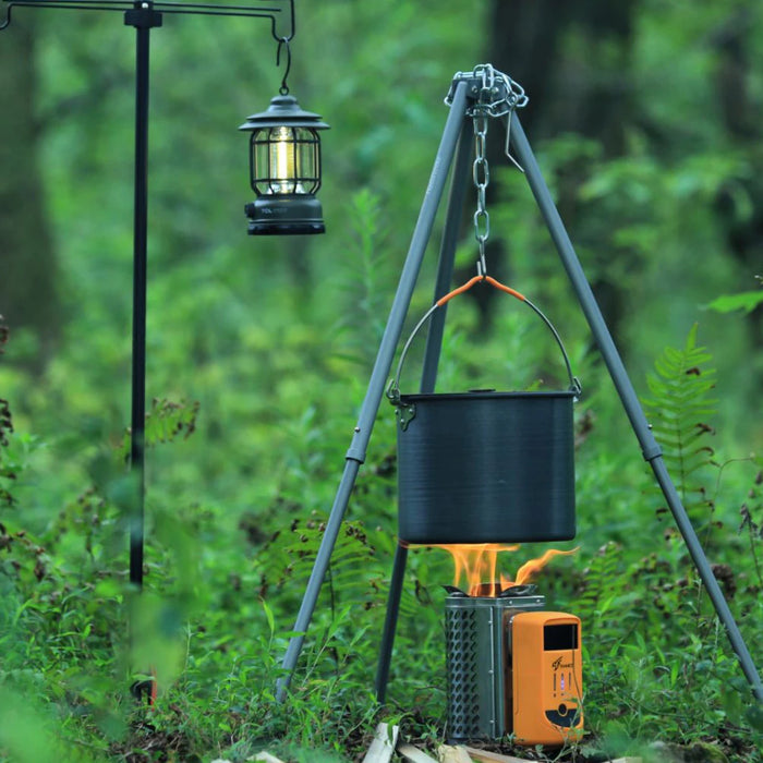 Outdoor Camping SmokeFree  Portable Power Generating Furnace Hiking Picnic Burners Machine USB Rechargeable Firewood Stove