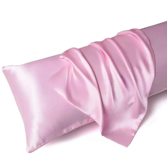Solid Silk Pillowcases Decorative Luxury Cushion Cover Envelope Style Hair Skin Protect Standard Queen Size Pillow Case