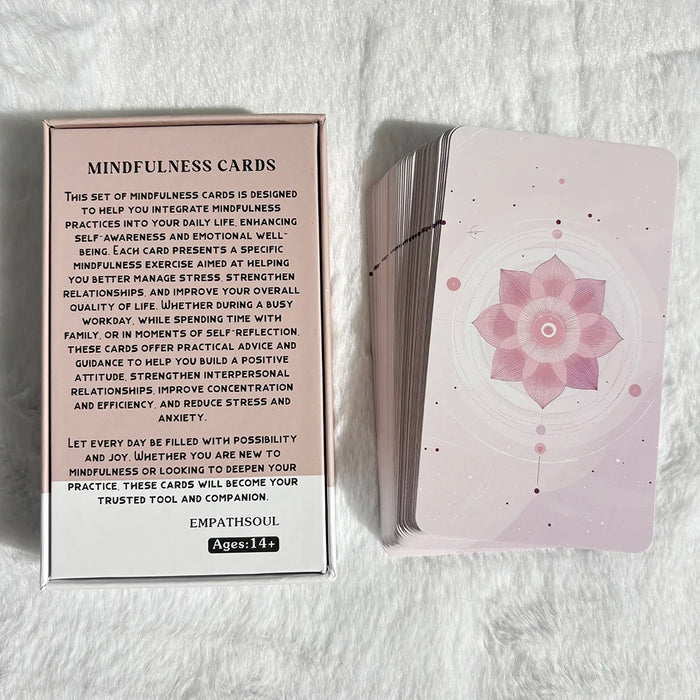 Mindfulness Cards, Mindful Meditation, Gratitude, Kindness, Self Care & Relaxation, Simple Practices for Everyday Life, 12x7cm