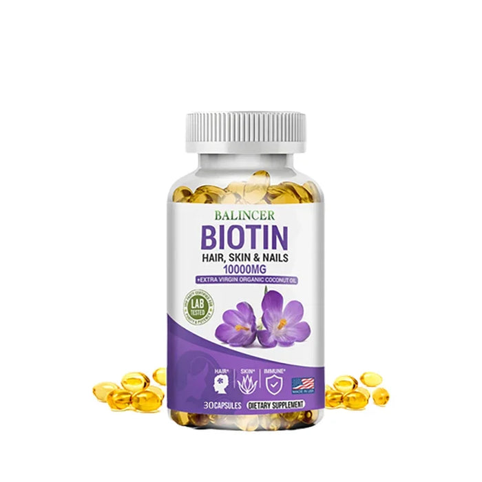 Balancer biotin supplement supports healthy hair, skin and nails, and a healthy immune system