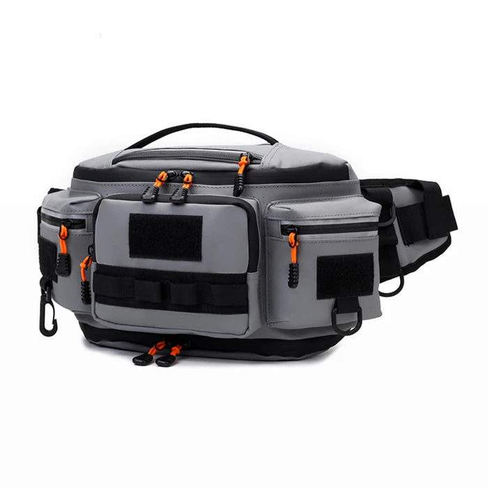 Fishing Lure Waist Bag Large Fish Box Accessories Outdoor Sports Tackle Gear Belt Bag Multi-pockets Crossbody Fishing Bag