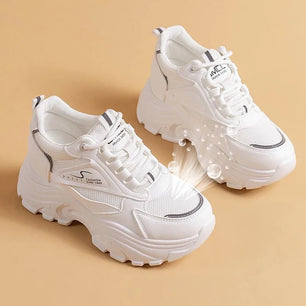 Women's Sport Shoes Spring Autumn New Color Block Sneakers Lightweight Running Shoes Casual Thick Bottom Tennis Vulcanize Shoes