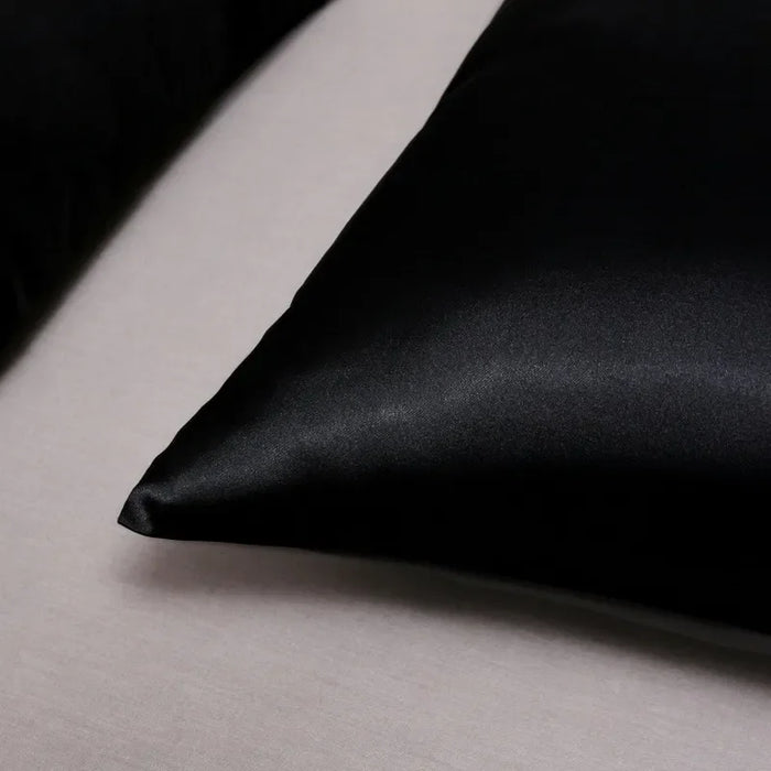 2 pcs Luxurious  Faux Silk Pillowcase Comfortably Soft and Hypoallergenic Satin Pillow Cover Silky Smooth For Good Night's Sleep