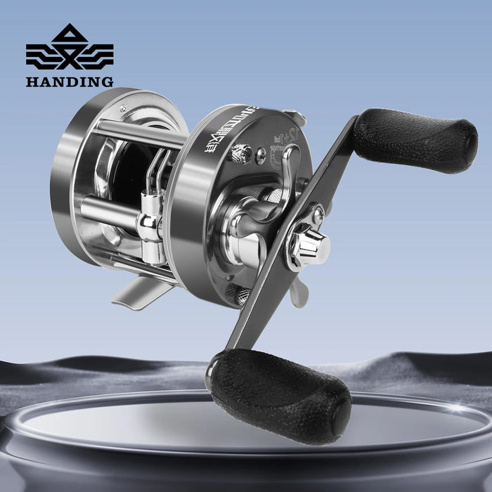 HANDING Flag Round Baitcasting Reel, Aluminum Stainless Steel Body Drag Reels, 13kg Max Drag, 5.3:1 Gear Ratio, 12+1 BB Reel