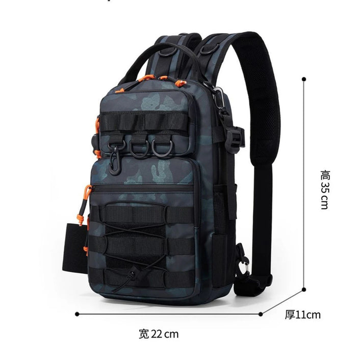 Fishing Backpack with Rod Holders Fish Tackle Storage Gear Equipment Bag Multi-functional Camping Outdoor Organizer Lure Bag