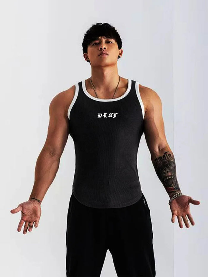 Sports Vest Male Summer New Slim-fit High Elastic Training Jacket Sleeveless Fitness Clothes High Elastic Quick Dry Breathable